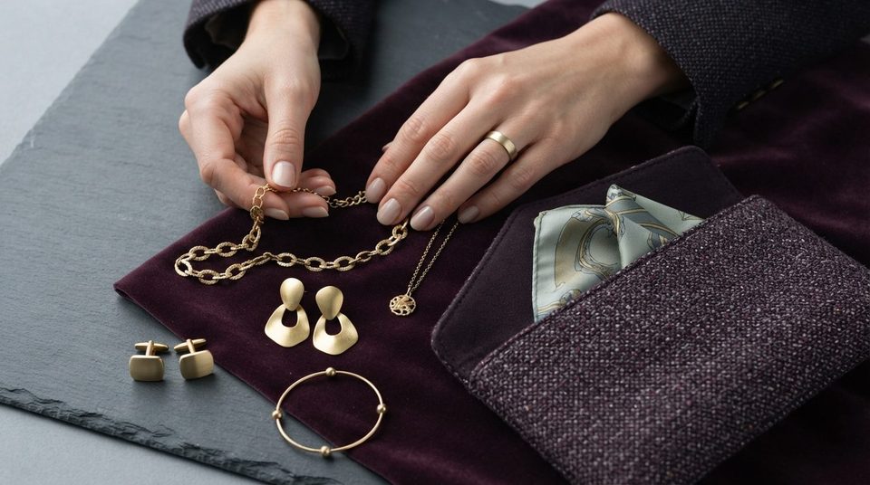 Illustration til guiden: Bryllupsgæst: smykker og accessories efter dresscode